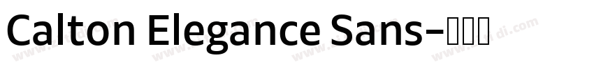 Calton Elegance Sans字体转换